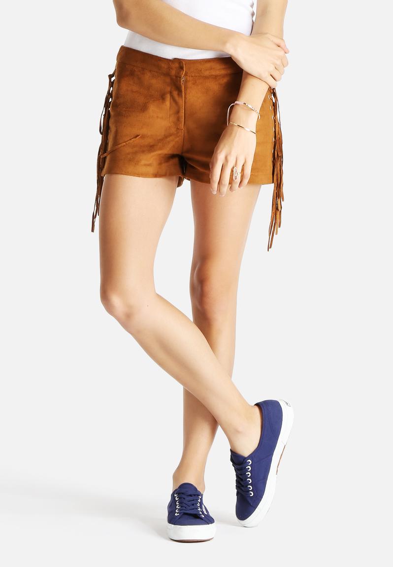 Side Lace-Up Shorts - Tan Glamorous Shorts | Superbalist.com