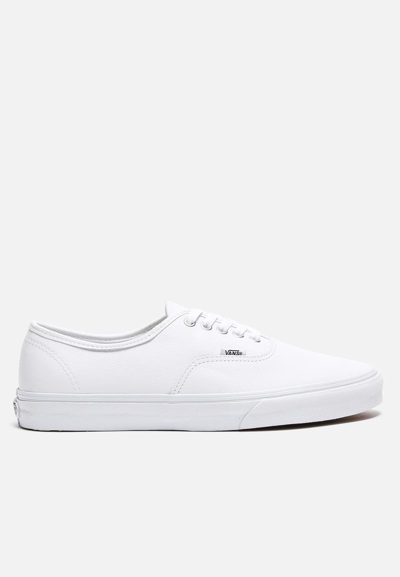 Authentic Leather - All White Vans Low | Superbalist.com